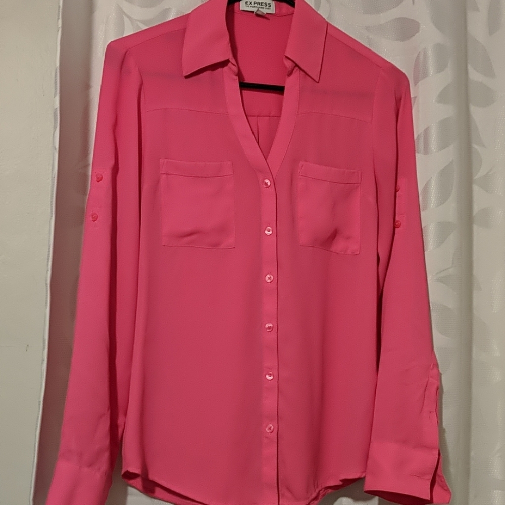 Hot pink Express Portofino shirt